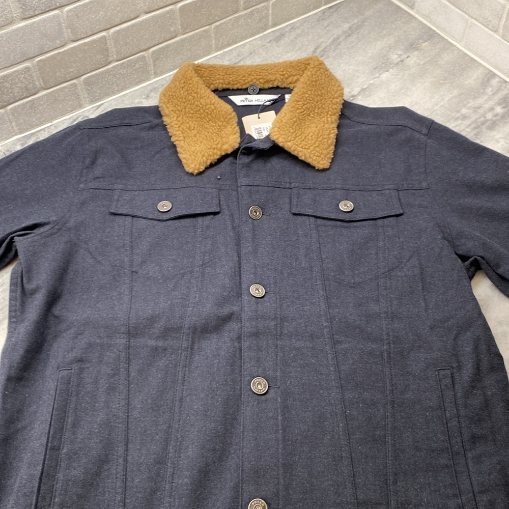 Peter Millar Mountain Flannel Trucker Jacket size Medium. New with tags